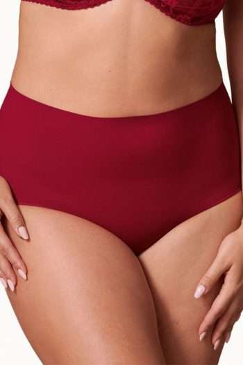 Anita Active Pocket Panty High Waist Briefs, Ruby, Front View