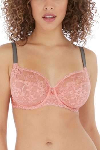 Freya Offbeat Side Support Bra, Rosehip, Front View