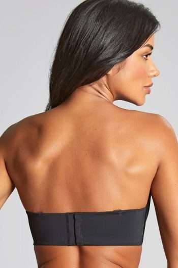 Panache 365 Moulded Strapless Bra, Black, Back View