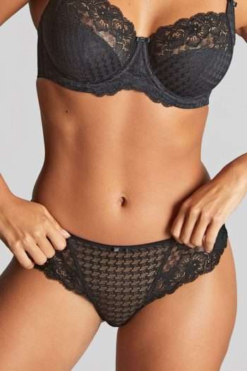 Panache Envy Brazilian Brief, Black, Front View