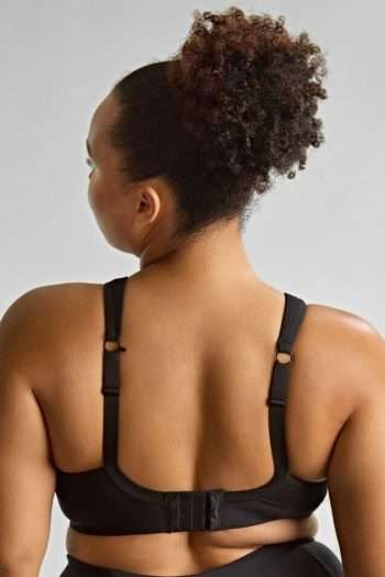 Sculptresse Activate Underwired Sports Bra, Solid Black, Regular Back View