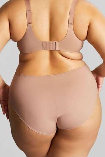 Sculptresse Esme Deep Brief, Mocha, Back View