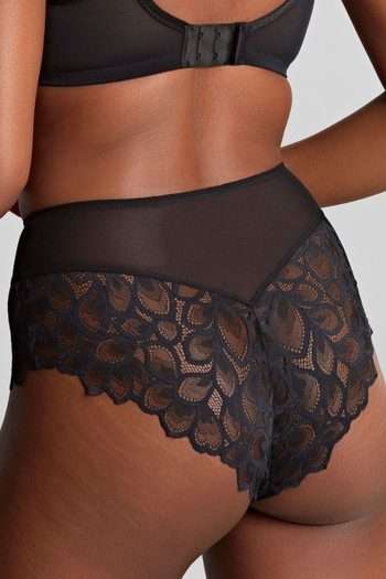 Panache Allure Deep Brief, Black-Latte, Back View