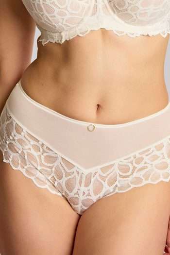 Panache Allure Deep Brief, Ivory, Front View