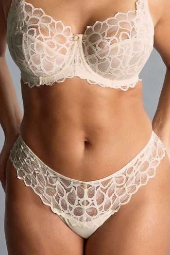 Panache Allure Thong, Ivory, Front View