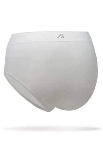 Runderwear Women's Running Briefs, White, Back View