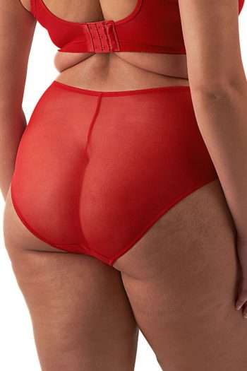 Elomi Matilda Full Brief, Haute Red, Back View