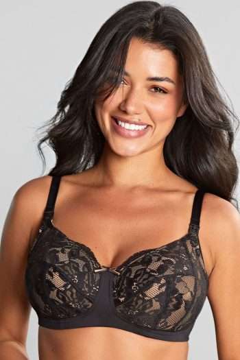 Panache Ada Nursing Bra, Black, Front View