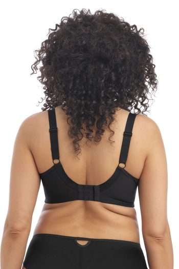 Elomi Priya Plunge Bra, Black, Back View