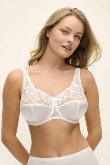Fantasie Belle Balcony Bra, White, Front View