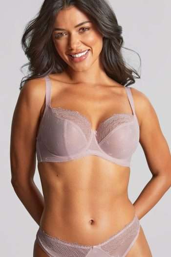 Panache Blossom Balcony Bra, Taupe, Front View