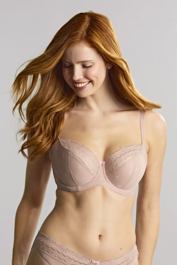 Panache Blossom Balcony Bra, Taupe, Front View