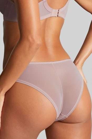 Panache Blossom Brazilian Brief, Taupe, Back View
