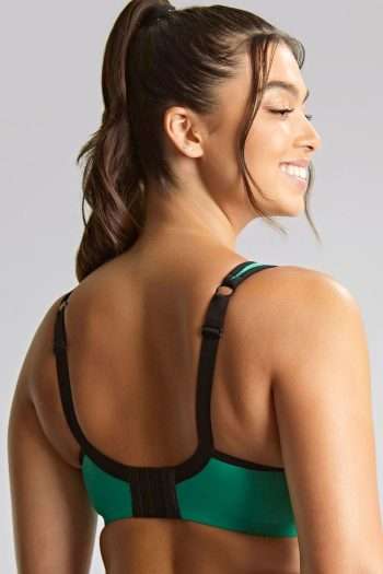 Panache Power Underwired Sports Bra, Green, Regular Back View