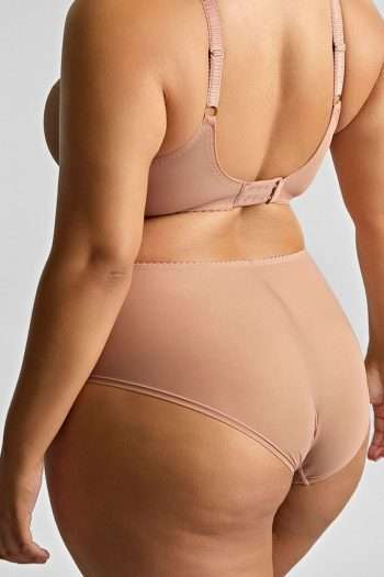 Sculptresse Liberty Deep Brief, Mocha, Back View