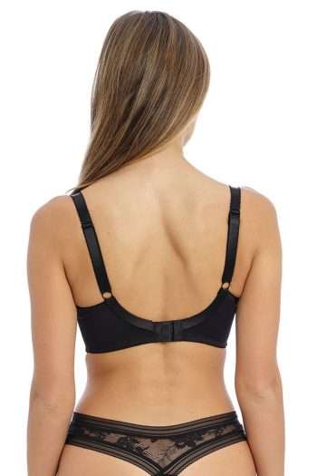 Fantasie Fusion Padded Plunge Bra, Black, Back View