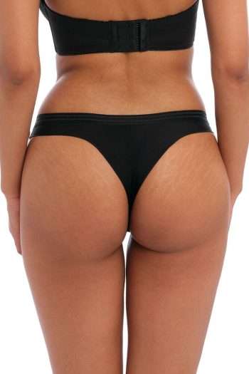 Freya Tailored Brazilian Brief, Black, Back View