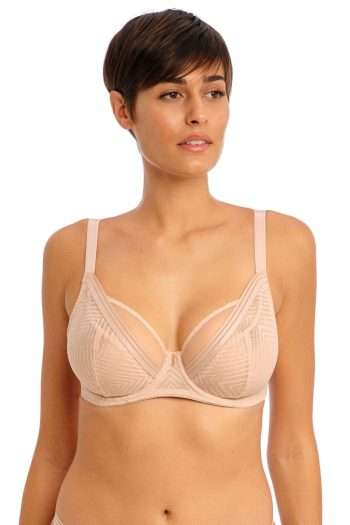 Freya Tailored High Apex Plunge Bra, Natural Beige, Front View
