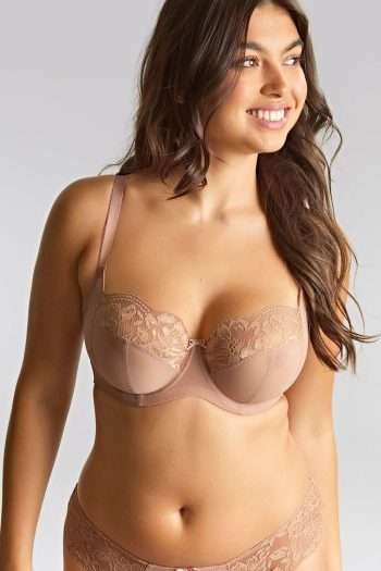 Panache Nina Balcony Bra, Mocha, Front View