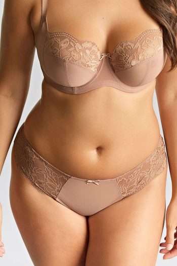 Panache Nina Brazilian Brief, Mocha, Front View