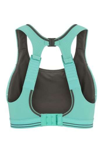 Shock Absorber Ultimate Run Bra, Pool Blue, Back View