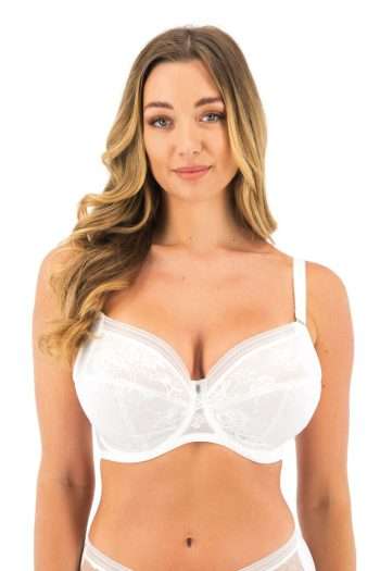 Fantasie Fusion Lace Full Cup Side Support Bra, White, Front View