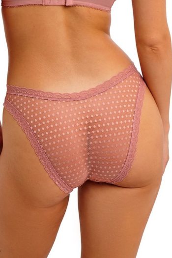 Freya Spot-Light High Leg Brief, Ash Rose, Back View