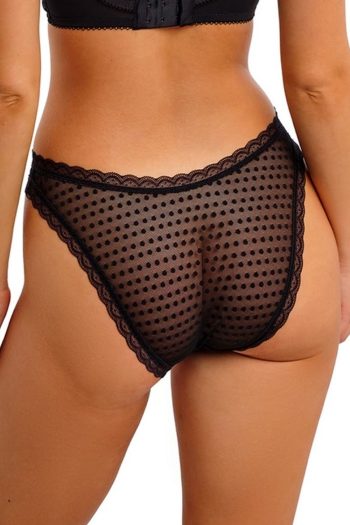 Freya Spot-Light High Leg Brief, Black, Back View