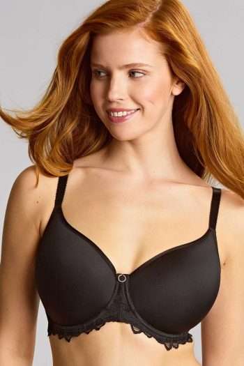 Panache Allure Moulded Spacer Bra, Black, Front View