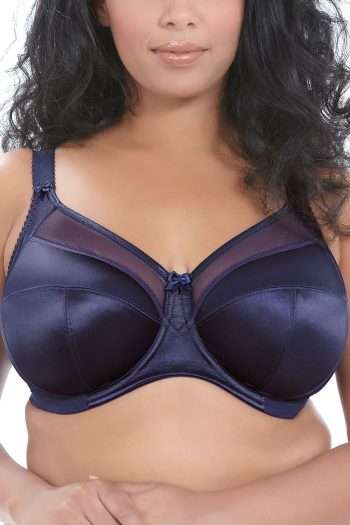 Goddess Keira Underwired Banded Bra, Ink, Front View