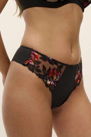 Fantasie Magdalena Thong, Noir, Front View