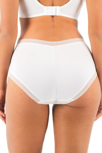 Fantasie Fusion Lace Brief, White, Back View