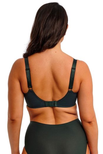 Fantasie Fusion Underwired Full Cup Side Support Bra, Evergreen, Back View