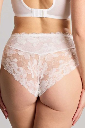 Panache Evangeline Deep Brief, White, Back View