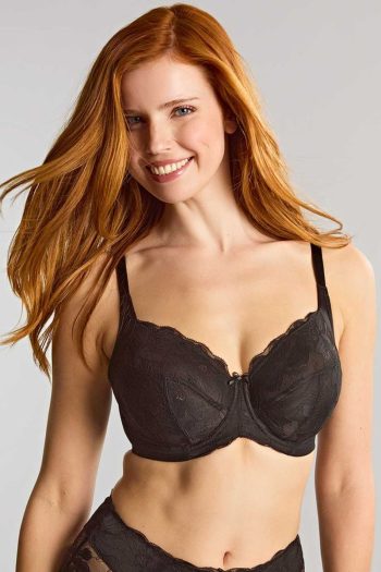 Panache Evangeline Full Cup Bra, Black, Front View