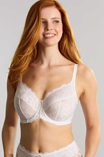 Panache Evangeline Full Cup Bra, White, Front View