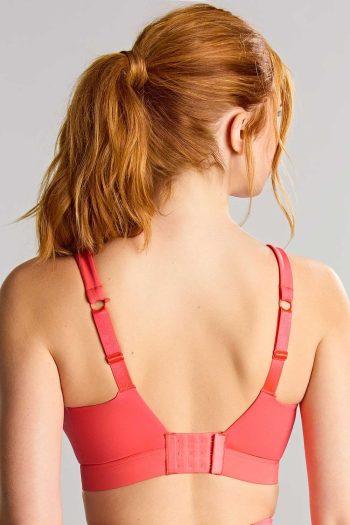 Panache Sport Endurance Underwired Sports Bra, Grapefruit, Regular Back View