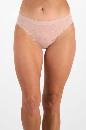 Berlei Barely There Lace Bikini Brief, Nude, Front View