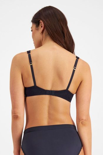 Berlei Barely There Lace Contour Bra, Navy, Back View
