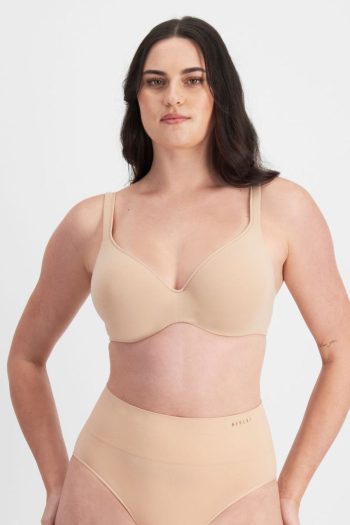 Berlei Barley There Breathe T-Shirt Bra, Nude, Front View