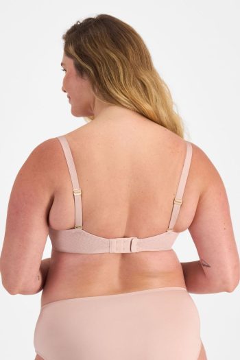 Berlei Lift & Shape Mesh T-Shirt Bra, Nude Lace, Front View