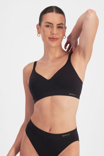 Berlei UnderState Seamless Bra, Black, Front View