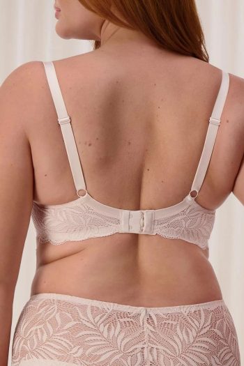 Triumph Essential Lace Balconette Padded Bra, Nude Pink, Back View