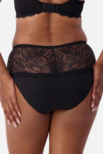 Triumph Essential Lace Maxi Brief, Black, Back View