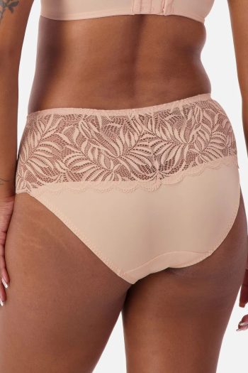 Triumph Essential Lace Maxi Brief, Nude Pink, Back View