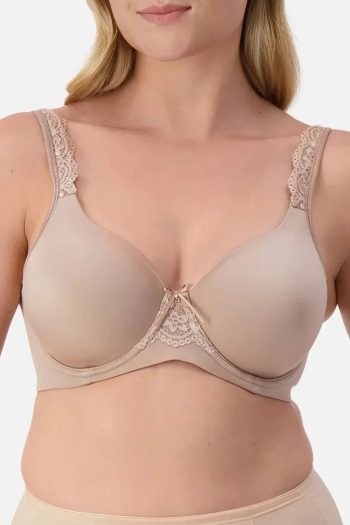 Triumph Gorgeous Silhouette Padded T-Shirt Bra, Beige, Front View