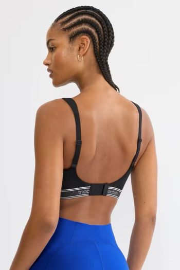 Triumph Triaction Cardio Breeze Padded Sports Bra, Black, Back View