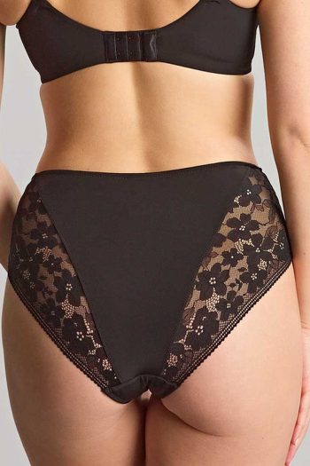 Panache Celeste Deep Brief, Black, Back View