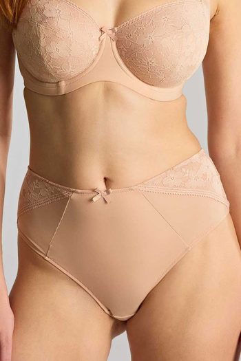 Panache Celeste Deep Brief, Cameo Rose, Front View