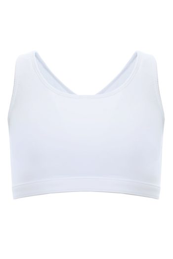 Sportjock Super Sports Bra, White, Front View